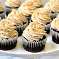 Gf Salted Caramel Cupcake · Our decadent gluten free chocolate cake topped with salted caramel buttercream drizzled with...