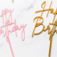 Birthday Modern Topper (Gold) · Make a statement to your cake order with our Happy Birthday Cake Toppers. Made from acrylic,...