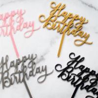 Birthday Script Topper (Pink) · Make a statement to your cake order with our Happy Birthday Cake Toppers. Made from acrylic,...