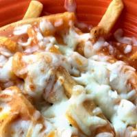 Chile Fries · French Fries smothered with green chile and melted cheese.