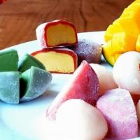 Mochi Ice Cream · Lychee, Passion Fruit and Mango
Vegan & Gluten Free
