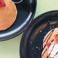 Berry Cool Pancake · Buttermilk pancake with chocolate, strawberries, and whipped cream OR buttermilk pancake w/s...