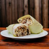 Bacon Breakfast Burrito · All breakfast burritos come with eggs, fresh potatoes, and cheese.