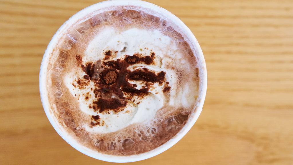 Hot Chocolate · For the kid in all of us. Rich chocolate sauce, milk and whip cream.