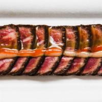 Seared Sliced Beef · Gluten Free. Sous vide beef, seared and sauced.

These tems may be served raw or undercooked...