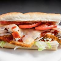 Urban Cowboy Sandwich · Breaded chicken breast, turkey, bacon, pepper Jack, cream cheese, lettuce, tomato, BBQ sauce...