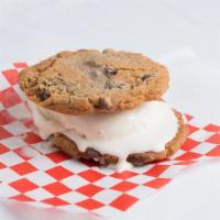 Chocolate Chip Cookie Sandwich · 2 homemade cookies with your choice of ice cream.