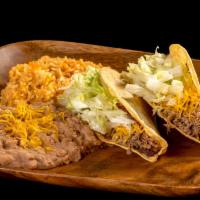 #3. Two Beef Tacos · Two shredded beef tacos.