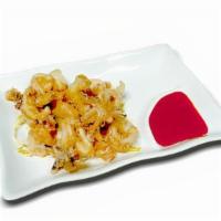Fried Calamari · Lightly fried calamari served with a spicy homemade miso sauce.