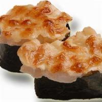 Scallop (Baked) Nigiri · Cooked / Gluten-Free / Mayo contains egg & soybean oil