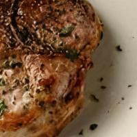 Pork Chop · A 14 oz.  T-Bone cut of farm raised pork, grilled to tender and juicy perfection. You will n...