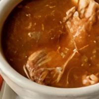 Cup Of Gumbo · A unique blend of herbs and vegetables with chicken and sausage in a rich broth.