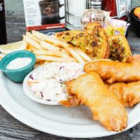Fresh Battered Fish & Chips · Pacific cold water cod dipped in biscuits café fresh batter & deep fried golden brown. Serve...
