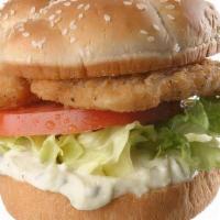 Chicken Sandwich · Choose a crispy, grilled or spicy chicken patty.  Then we add lettuce, tomato and our home m...