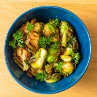 Brussels Sprouts · fried and tossed with ginger scallion sauce
(GF)