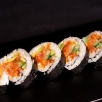 Spicy Salmon Roll · Spicy salmon, avocado, cucumber.