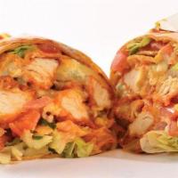 Buffalo Chicken Wrap · Hand-breaded and fried chicken breast tossed in our own buffalo sauce, served with provolone...
