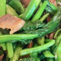 Beef With Green Beans · Stir fried green beans and onions in a black bean sauce.