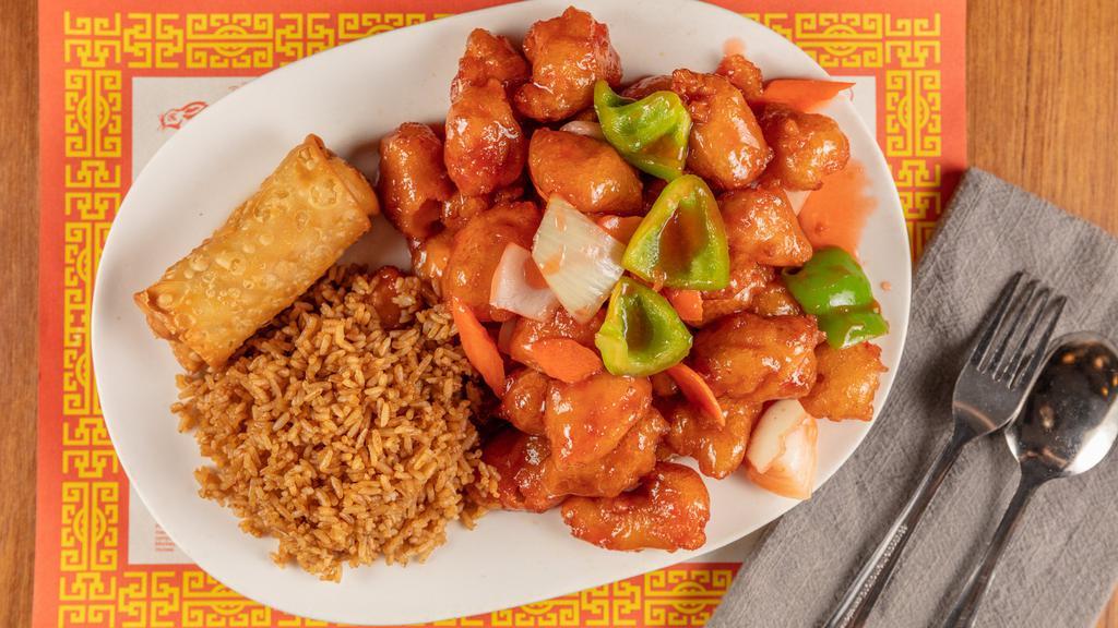 Sweet & Sour Chicken · Breaded crispy chicken with sweet and sour sauce.