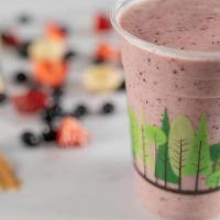 Pb-&-J Smoothie · Peanut butter, strawberries, blueberries, bananas, and agave blended with housemade almond m...