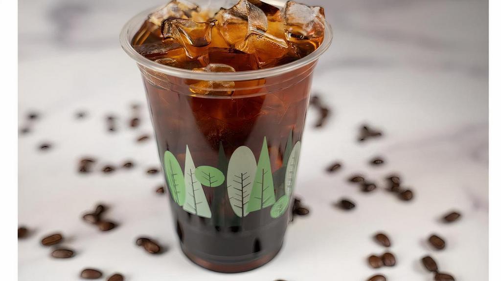 Cold Brew · A cup of naturally sweeter, smoother, low acidity iced black cold brew made with alkaline, ionized water. Beans from local coffee roaster Fulcrum Coffee.