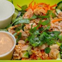 Thai Bowl · Steamed red rice and quinoa topped with cucumber, zucchini, carrot, and bits of ginger and s...