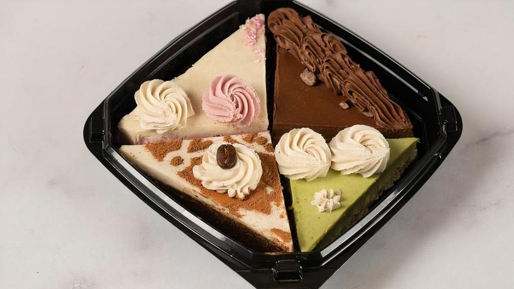 Mini Pure Pies Sampler Pack · Contains adorable decadent mini pieces of our four (4) most popular pie flavors - Chocolate Mousse Torte, Key Lime, Strawberry Cream, and Tiramisu Magic.