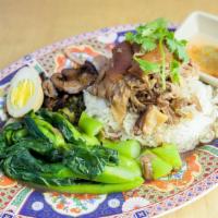 Large Pork & Rice (Khao Kha Muu)  · Pork Hog (Carlton’s Farm) braised in coca cola, coco powder, Thai and Chinese herbs and spic...