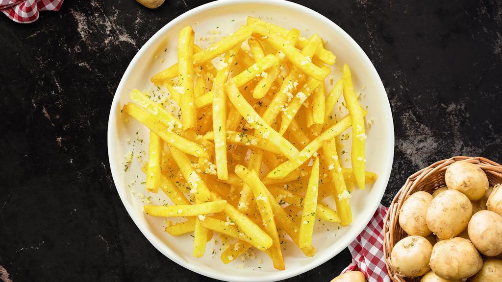 Cheese Me Vegan Fries · (Vegan) Idaho potato fries cooked until golden brown topped with your choice of vegan cheese.