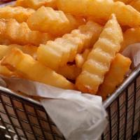 Crinkle Cut Fries · Crinkle fries with accordion-style grooves for maximum crispiness! Lightly salted.