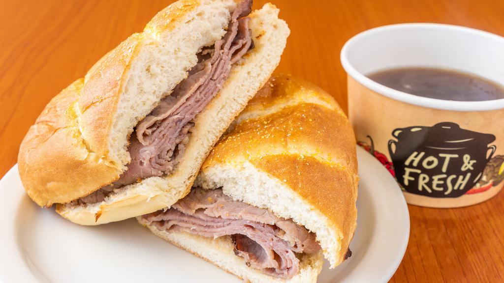 French Dip · Roasted beef with au jus sauce