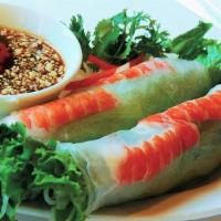 Fresh Spring Rolls - Gỏi Cuốn · Lettuce, rice noodles with your choice of grilled chicken, grilled pork, shrimp or tofu serv...