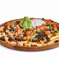 Asada Fries · Fries, meat, pico de gallo, guacamole, sourcream
