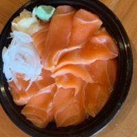 Salmon Don · Atlantic Salmon Sashimi on bed of Rice