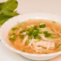 Pho Ga · Noodle soup with chicken.