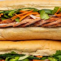 Vietnamese Banh Mi · Banh Mi paired with spicy mayo, cucumber, pickle carrot, cilantro, jalapeno.
