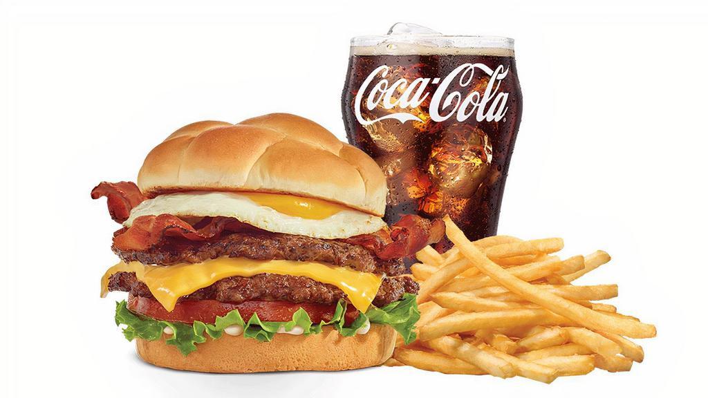 Royale Steakburger Combo · A classic topped with a fried egg, American cheese, bacon, lettuce, tomato, and mayo.