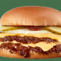Double Steakburger Double Cheese · Two Steakburger patties, two slices of American cheese with choice of pickle, onion, ketchup...