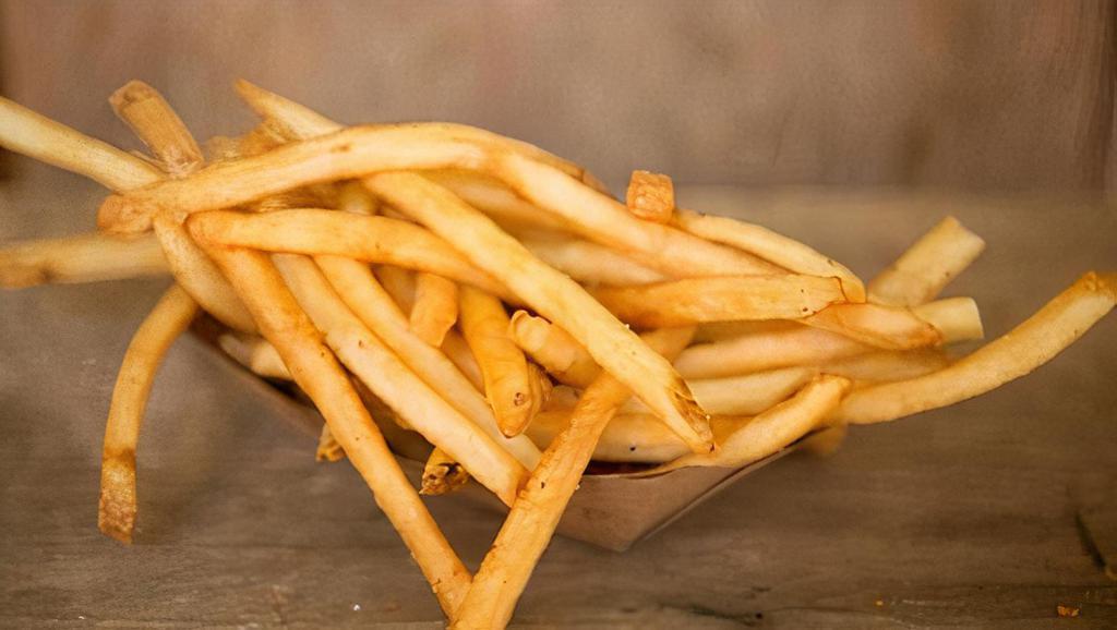 French Fries · Award-winning French Fried potatoes, fried in GMO-free sunflower oil and seasoned with salt and pepper.