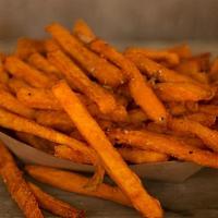 Sweet Potato Fries · Award-winning Sweet Potato Fries!  Fried in GMO-free sunflower oil.. Recommended with a side...