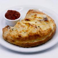 Calzone · A half-moon pizza pocket, stuffed with mozzarella and ricotta cheese and your choice of up t...