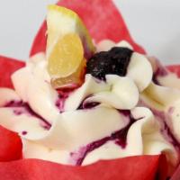 Lemonberry Cupcakes  · *FAN FAVORITE
Lemon cake with a blueberry compote filling and lemon buttercream. Just the ri...