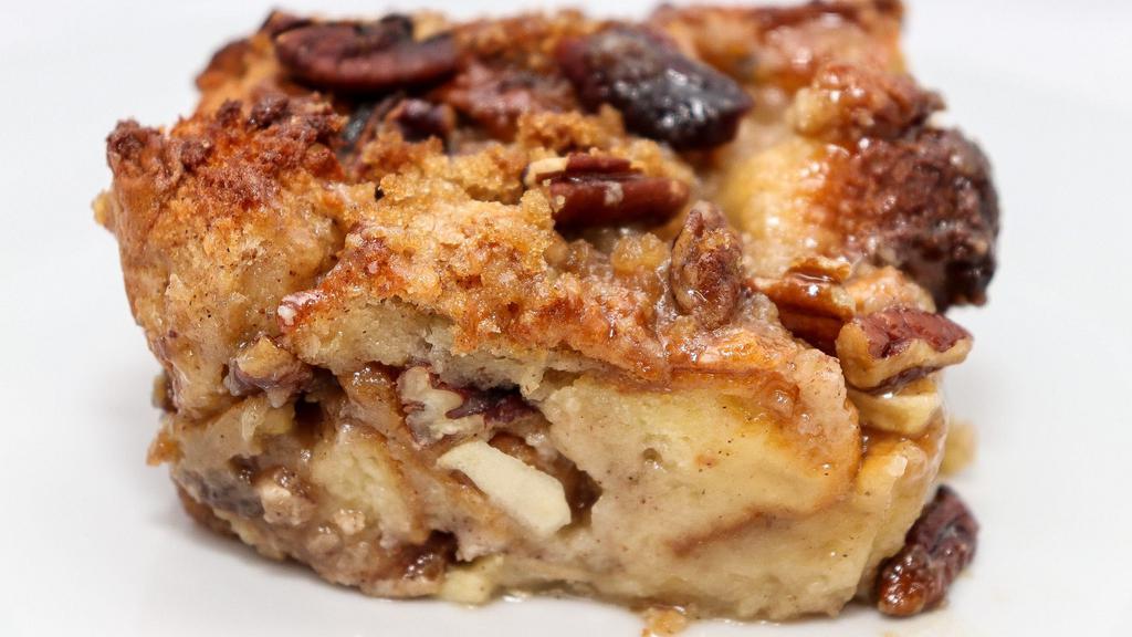 Bread Pudding  · Home made bread pudding with a caramel drizzle . *All desserts contain gluten and dairy.