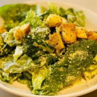Logan Street Caesar · Roasted garlic- lemon dressing, parmigiano, grilled croutons.

Can be made GF without crouto...