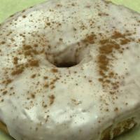Horchata Donut · NEW FLAVOR! Our large fluffy yeast ring topped with a house made Horchata glaze made and fin...