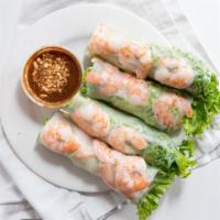 Gỏi Cuốn Tôm · Shrimp & pork spring roll.