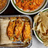 Six Pack · Choice of 6: Beef or Chicken Taco, Cheese, Beef or Chicken Enchilada, Beef or Green Corn Tam...