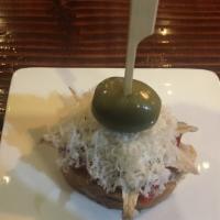 Anchovy Pincho  · boquerones(white anchovies/Spain), piquillo pepper, manchego cheese, olive