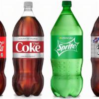 2Liter Bottled Soda · Choice of Coca Cola, Diet Coke, Sprite, Rootbeer
