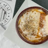 French Onion Soup · Our  French Onion Soup is topped with Swiss Cheese and Croutons and is offered every day.  
...
